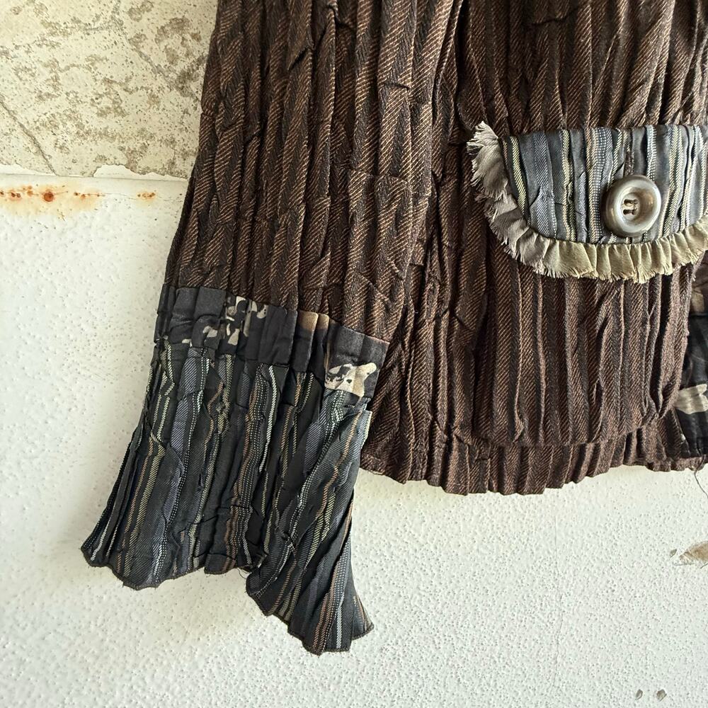 Alberto Makali Blazer Patchwork Blazer Crinkle Fl… - image 2